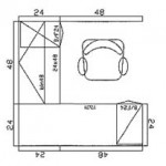 6×6 L, 36 sq/ft Typical Layout