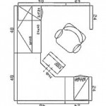 6×8 Corner, 48 sq/ft Typical Layout