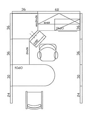 8×10.5 - 84 sq/ft Typical Layout