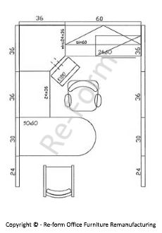 8×10.5 - 84 sq/ft Typical Layout