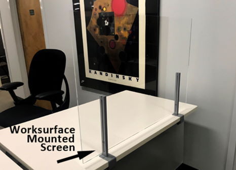 Worksurface Mounted Screen