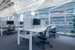 The modern open-plan office with a clean, organized layout. Used Systems / Workstations / Cubicles
